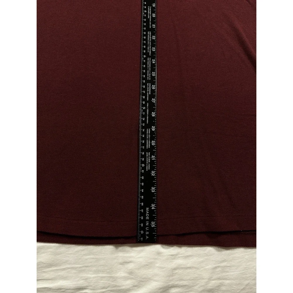 Polo‎ Ralph Lauren Men's Maroon Red Long Sleeve Knit Polo Shirt Size 4XB Preppy